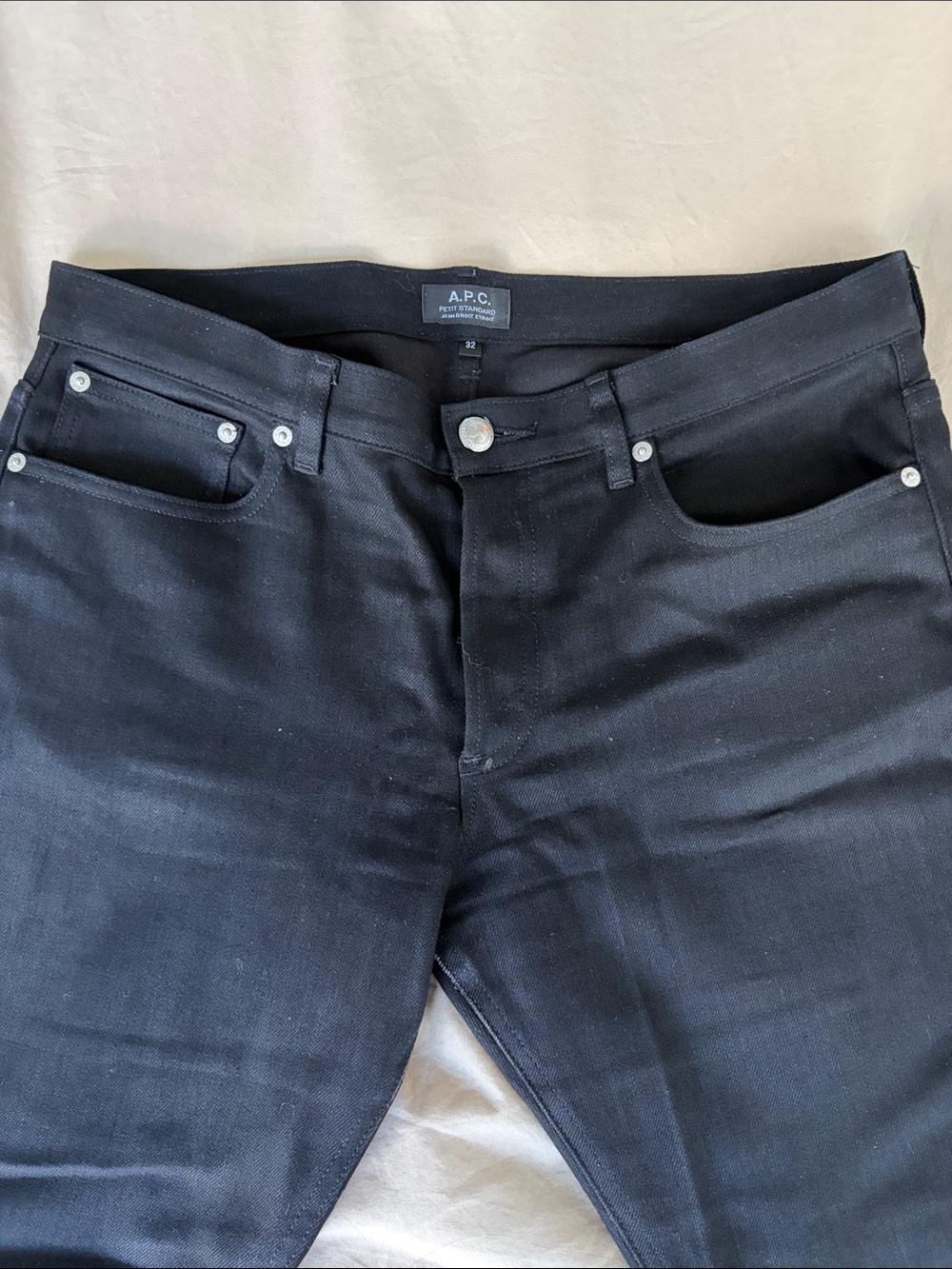 A.P.C. Men’s Petit Standard Black Slim Straight Jeans